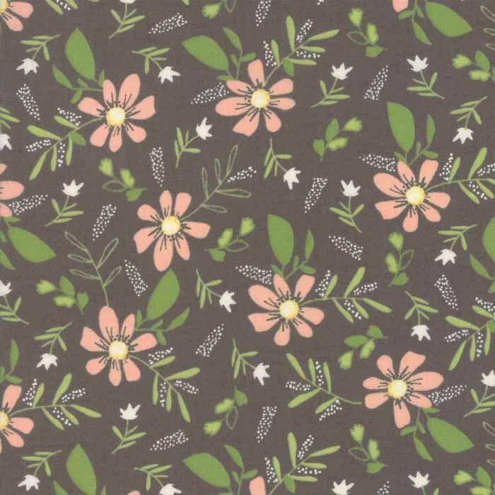 Summer Sweet Fabric Garden Song Charcoal