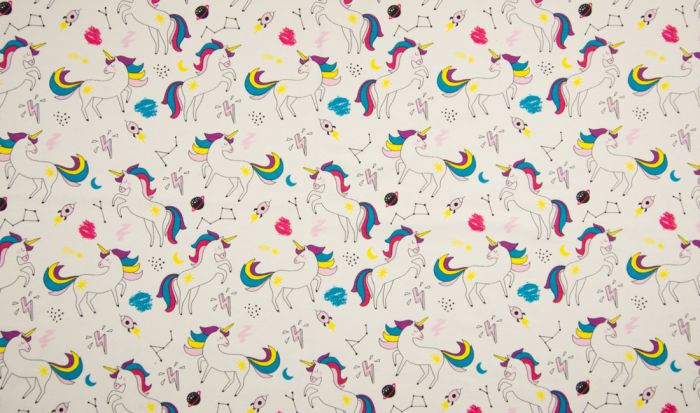 unicorn jersey fabric