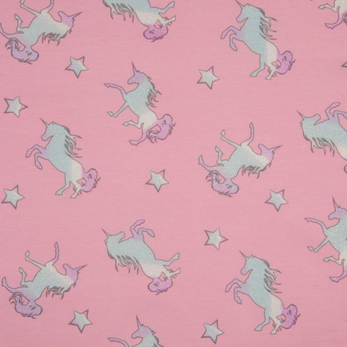 unicorn jersey fabric