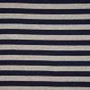 Ribbed Jersey Fabric | 2cm Stripe Dark Navy