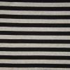 Ribbed Jersey Fabric | 2cm Stripe Black