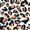 Jersey Cotton Fabric | Neon Leopard Orange