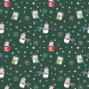 Christmas Jersey Fabric | Festive Penguin Dark Green