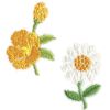 Prym Recycled Embroidered Motif | Flowers White/Orange