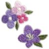 Prym Recycled Embroidered Motif | Flowers Purple