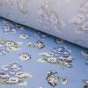 6oz Printed Denim Fabric | Floral Sprig Blue