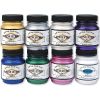 8 Shade Set Lumiere Metallic Fabric Paints by Jacquard. 
