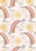 Rainbows Fabric | Calming Rainbows Cream
