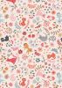 Purrfect Petals Fabric | Floral Cats Warm Cream