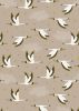 Jardin De Lis Fabric | Flying Heron Beige - Gold Metallic