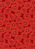 Poppies Fabric | Large Poppy Red