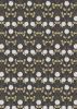 Lewis & Irene Honey Bee Fabric | Clover Charcoal - Gold Metallic