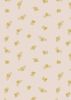 Lewis & Irene Honey Bee Fabric | Bees Dark Cream - Gold Metallic