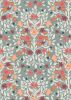 Lewis & Irene Folk Floral Fabric | Damask Iced Sage