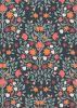 Lewis & Irene Folk Floral Fabric | Damask Navy