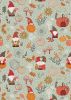 Lewis & Irene Snuggle Season Fabric | Autumn Gnomes Light Sage