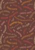 Lewis & Irene Snuggle Season Fabric | Cosy Words Chocolate