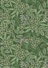 Noel Metallic Christmas Fabric | Noel Floral Green