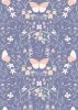 Heart Of Summer Fabric | Floral Gathering Dark Hyacinth
