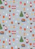 Tomtens Christmas Fabric | Tomten Festive Fun Grey