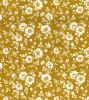Cotton Print Fabric | Floral Ochre & Ivory