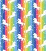 Cotton Print Fabric | Rainbow Unicorn Bright