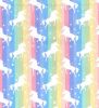 Cotton Print Fabric | Rainbow Unicorn Pastel