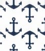 Water-Repellent Polyester Fabric Printed | Anchors Navy