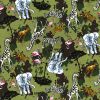 Cotton Print Fabric | Safari Green