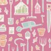 Tiny Farm Tilda Fabric | Farm Tools Pink