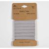 Classic Flat Elastic, 10mm Silver - 3m