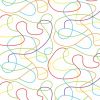 Extra Wide Fabric | Squiggle White / Multi