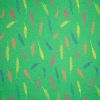 Jersey Cotton Fabric | Melange Feathers Green