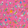 Cotton Print Fabric | Rocket Ship Cerise
