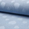 Jacquard Cotton Waffle Fabric | Heart Dusty Blue