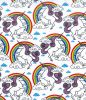Cotton Print Fabric | Rainbow Unicorn Ivory