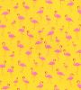 Cotton Print Fabric | Funky Flamingo Yellow