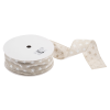 Premium Wire Edged Ribbon | White Stars, 63mm