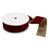 Premium Wire Edged Ribbon | Red & Gold Velvet, 63mm