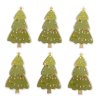 Christmas Embellishments | Festive Christmas Trees, 6pcs
