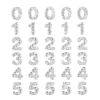 Christmas Embellishments | Diamante Numbers, 55pcs