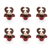Christmas Embellishments | Festive Glitter Reindeer, 6pcs
