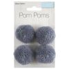 Pom Poms | Grey - 40mm, 4pcs