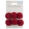Pom Poms | Red - 30mm, 6pcs