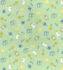 Organic Cotton Fabric Print | Toys Green
