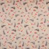 Spring Animals Cotton Fabric | Light Salmon