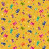 Katie's Cats Fabric | Scattered Yellow