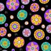 Kim Schaefer - Hoot Hoot Fabric | Floral Fancy Black
