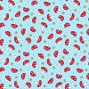 Kim Schaefer - Hoot Hoot Fabric | Mushrooms Blue