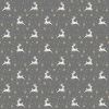 Scandi Christmas Makower Fabric | Reindeer Grey